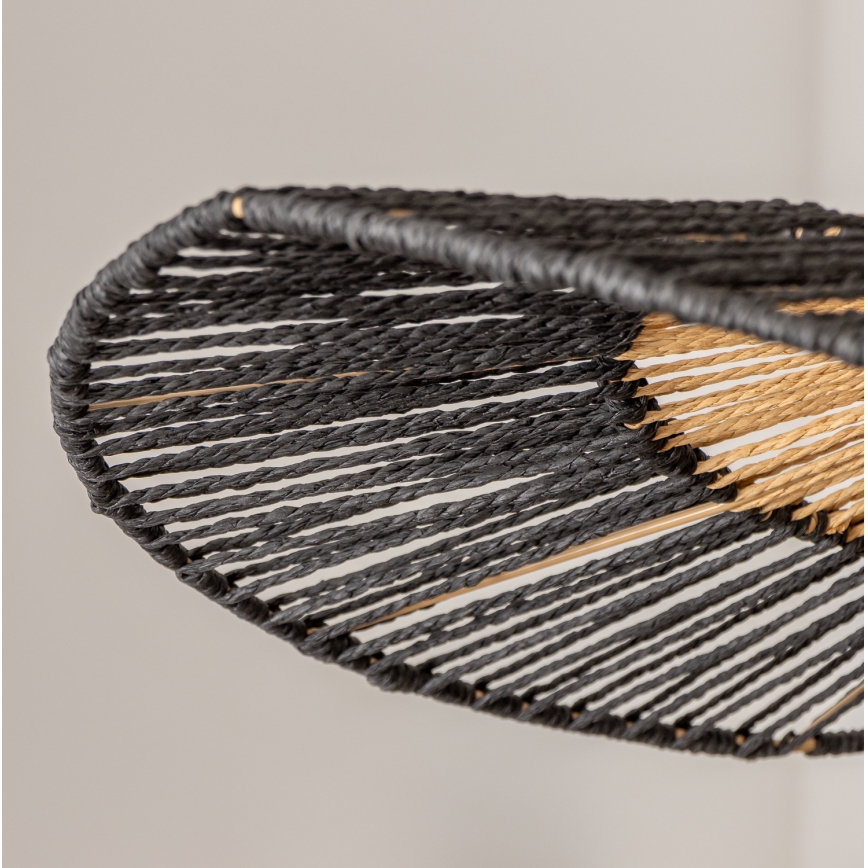 Brilagi - LED-pendel med wire CERIA BOHO 1xE27/40W/230V Ø 80 cm sort/brun