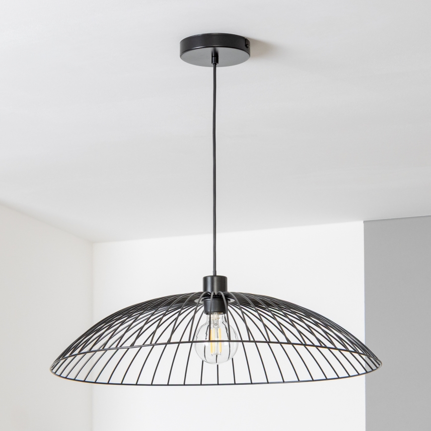Brilagi - LED-pendel med wire CERIA WIRE 1xE27/40W/230V Ø 60 cm sort