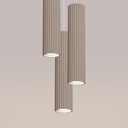 Brilagi - LED-pendel med wire CRESTO 3xGU10/10W/230V taupe