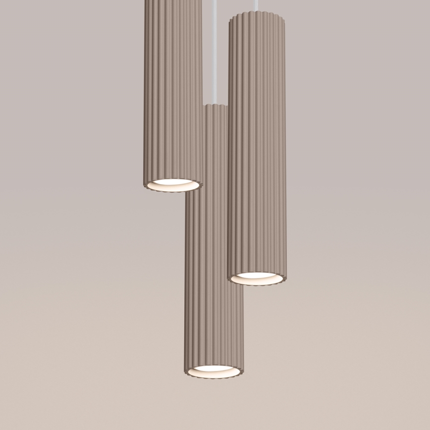 Brilagi - LED-pendel med wire CRESTO 3xGU10/10W/230V taupe