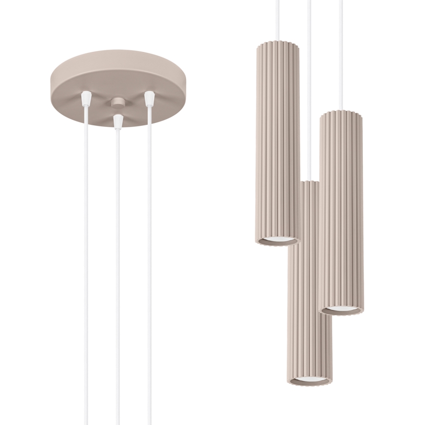 Brilagi - LED-pendel med wire CRESTO 3xGU10/10W/230V taupe