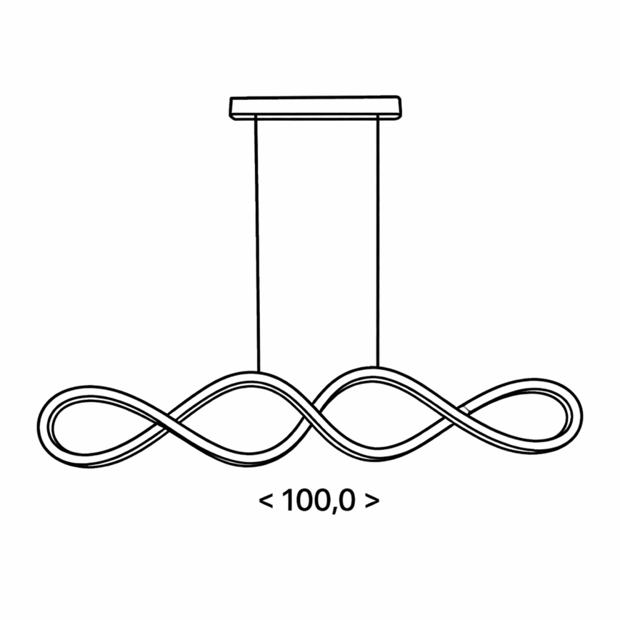 Brilagi - LED-pendel med wire DNA LED/41W/230V 4100K sort