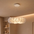 Brilagi - LED-pendel med wire FEATHER 3xE27/40W/230V + 3xLED/3W Ø 50 cm hvid