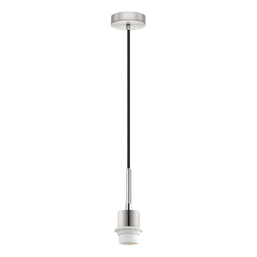 Brilagi - LED-pendel med wire NUBILA 1xE27/60W/230V Ø 14 cm sort/lysegrå