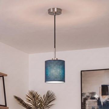 Brilagi - LED-pendel med wire NUBILA 1xE27/60W/230V Ø 14 cm sort/mørkeblå