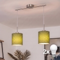 Brilagi - LED-pendel med wire NUBILA 2xE27/60W/230V grøn