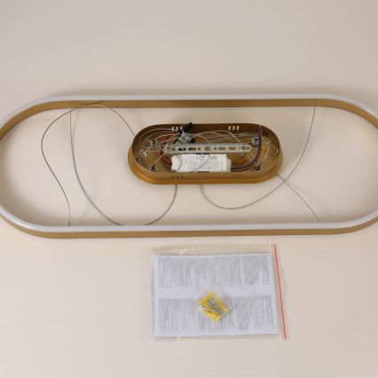 Brilagi - LED-pendel med wire PONDIE LED/44W/230V 80x30 cm guld