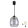 Brilagi - LED-pendel med wire RETRO GLASS 1xE27/60W/230V Ø 26 cm sort/røget grå