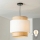 Brilagi - LED-pendel med wireophæng CERIA 1xE27/40W/230V Ø 40 cm sort/beige/hvid