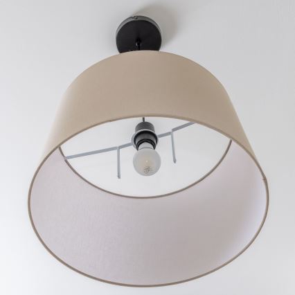 Brilagi - LED-pendel med wireophæng CERIA 1xE27/40W/230V Ø 45 cm beige