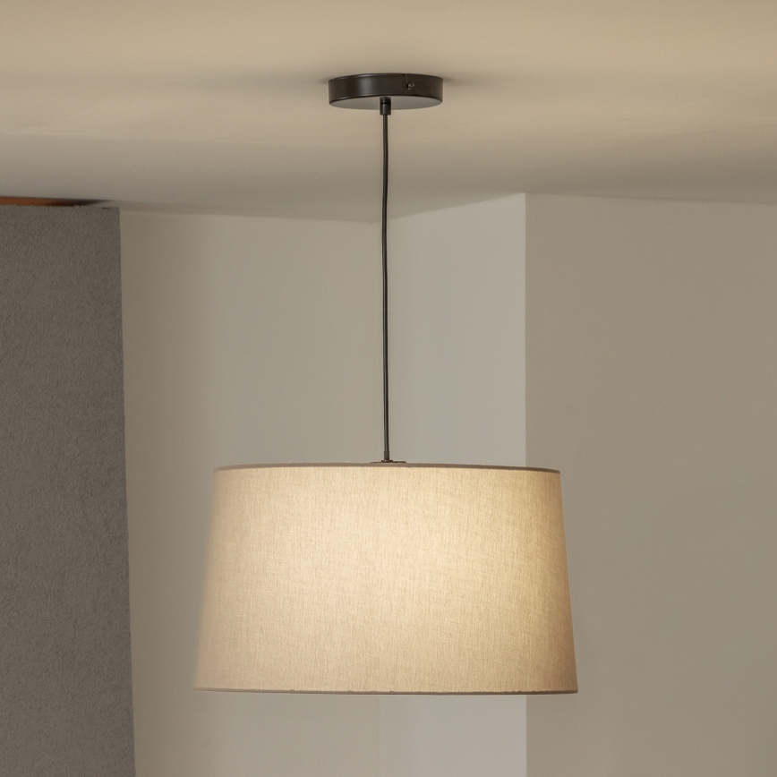 Brilagi - LED-pendel med wireophæng CERIA 1xE27/40W/230V Ø 45 cm beige