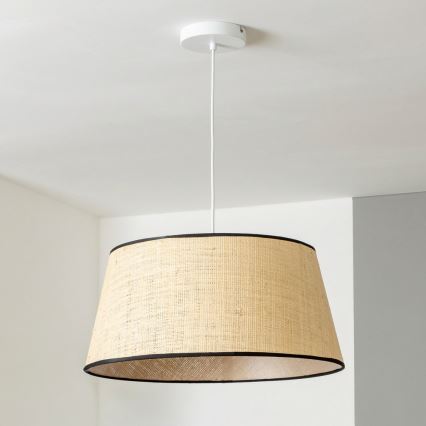 Brilagi - LED-pendel med wireophæng CERIA 1xE27/40W/230V Ø 50 cm beige