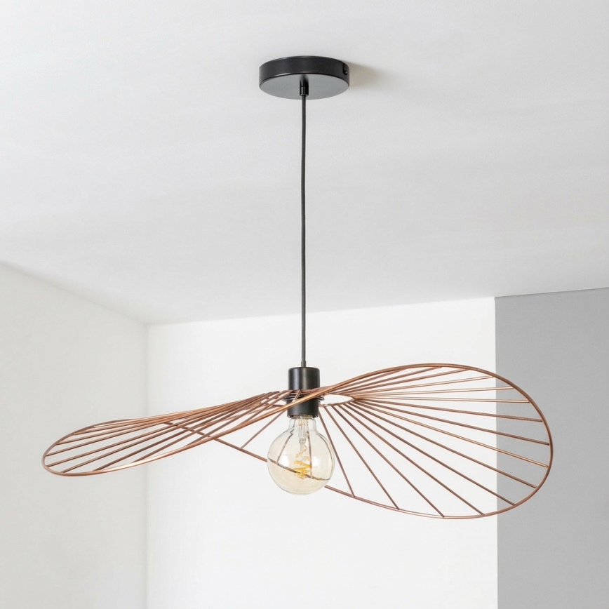 Brilagi - LED-pendel med wireophæng CERIA WIRE 1xE27/40W/230V 60x80 cm bronze