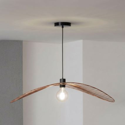 Brilagi - LED-pendel med wireophæng CERIA WIRE 1xE27/40W/230V 60x80 cm bronze