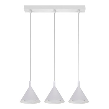 BRILAGI - LED Pendel med wireophæng CONE TRIPLE 3xGX53/15W/230V hvid