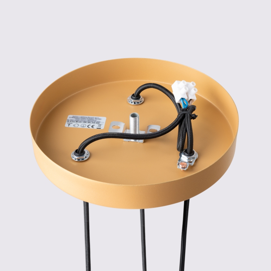 Brilagi - LED-pendel med wireophæng CRESTO 3xGU10/10W/230V, guld