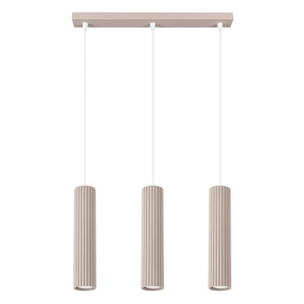 Brilagi - LED-pendel med wireophæng CRESTO 3xGU10/10W/230V taupe