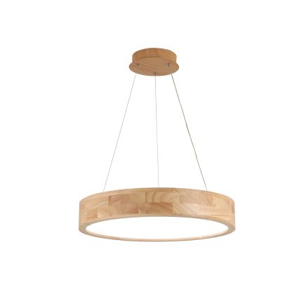Brilagi - LED-pendel på wire FALCON WOOD LED/30W/230V 3000/4000/6000K Ø 45 cm træ