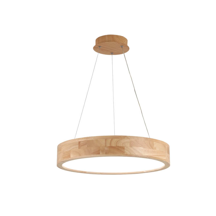 Brilagi - LED-pendel på wire FALCON WOOD LED/30W/230V 3000/4000/6000K Ø 45 cm træ