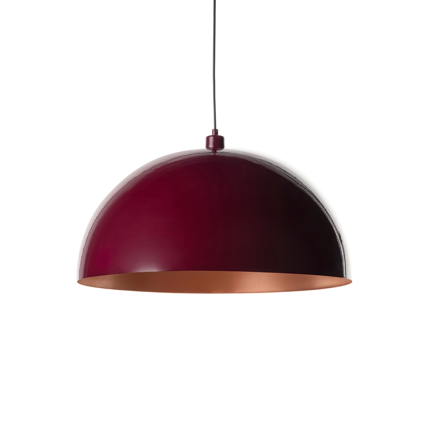 BRILAGI - LED-pendel med wireophæng METALO 1xE27/40W/230V Ø 40 cm bordeaux/kobberfarvet