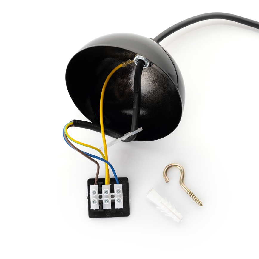 Brilagi - LED-pendel med wireophæng METALO 1xE27/40W/230V Ø 40 cm sort/kobber