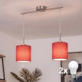 Brilagi - LED-pendel med wireophæng NUBILA 2xE27/60W/230V rød