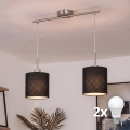 Brilagi - LED-pendel med wireophæng NUBILA 2xE27/60W/230V sort