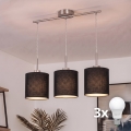 Brilagi - LED-pendel med wireophæng NUBILA 3xE27/60W/230V sort