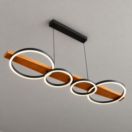 BRILAGI - LED-pendel med wireophæng PLANK LED/35W/230V 4000K 30x100 cm træ