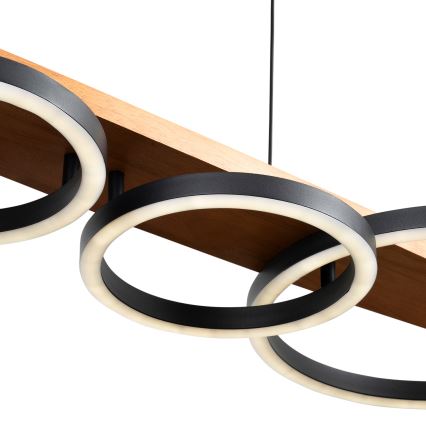 BRILAGI - LED-pendel med wireophæng PLANK LED/35W/230V 4000K 30x100 cm træ