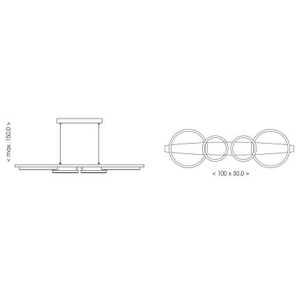 Brilagi - LED-pendel med wireophæng PLANK LED/35W/230V 4000K 30x100 cm træ