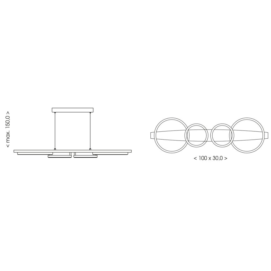 Brilagi - LED-pendel med wireophæng PLANK LED/35W/230V 4000K 30x100 cm træ