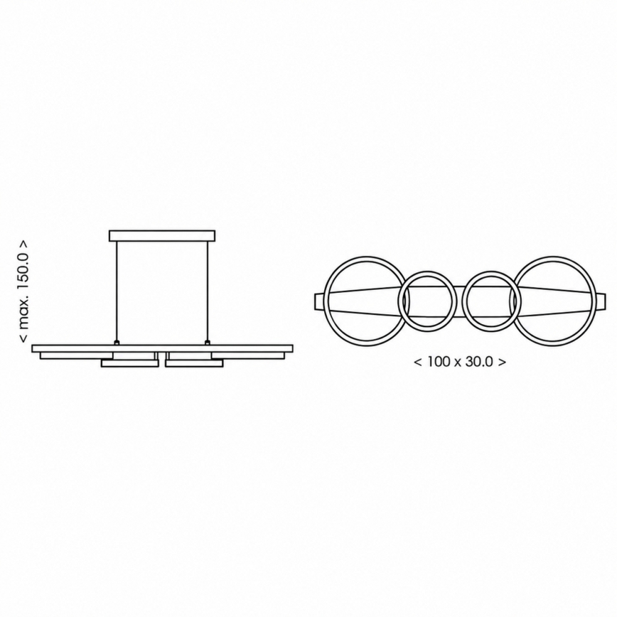 BRILAGI - LED-pendel med wireophæng PLANK LED/35W/230V 4000K 30x100 cm træ