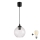Brilagi - LED-pendel med wireophæng RETRO GLAS 1xE27/60W/230V Ø 18 cm sort/klar