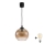 Brilagi - LED-pendel med wireophæng RETRO GLASS 1xE27/60W/230V Ø 18 cm sort/røget brun