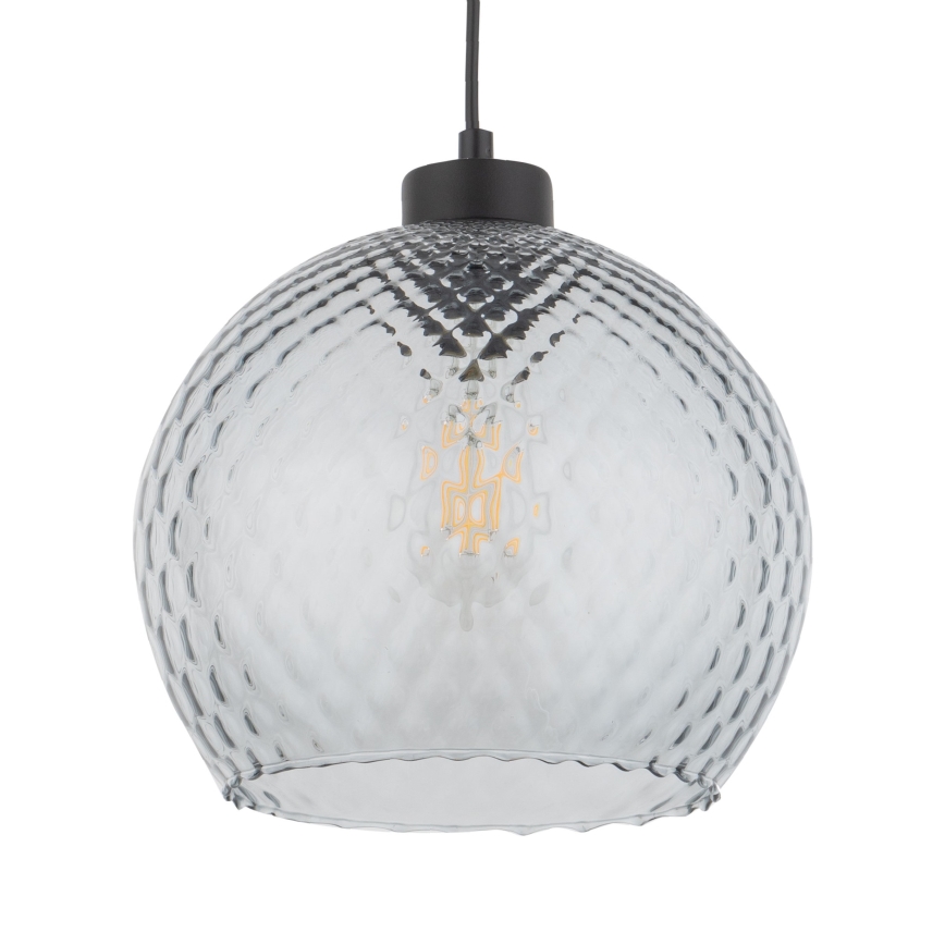 BRILAGI - LED-pendel med wireophæng RETRO GLASS 2xE27/60W/230V mat krom/røggrå