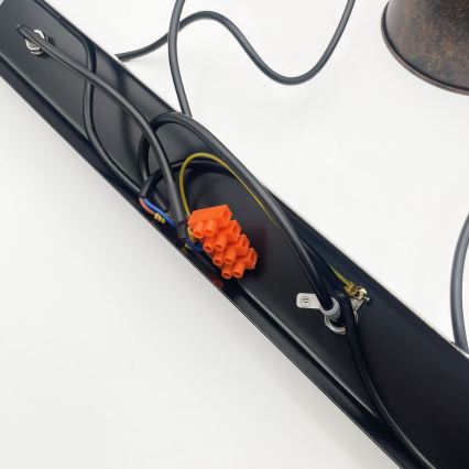 Brilagi - LED-pendel med wireophæng RIDDY 4xE27/60W/230V kobber/patina