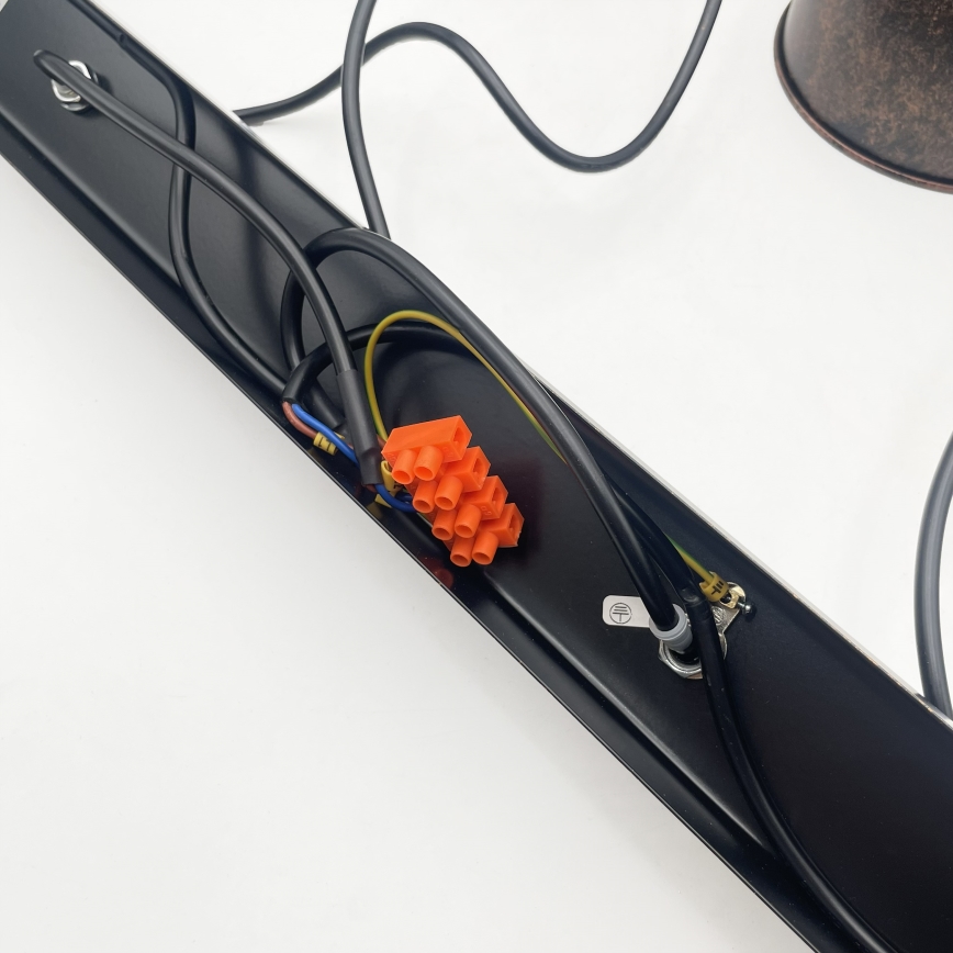 Brilagi - LED-pendel med wireophæng RIDDY 4xE27/60W/230V kobber/patina
