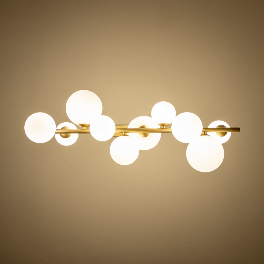 Brilagi - LED pendel MILLA 10xG9/3W/230V guldfarvet/hvid