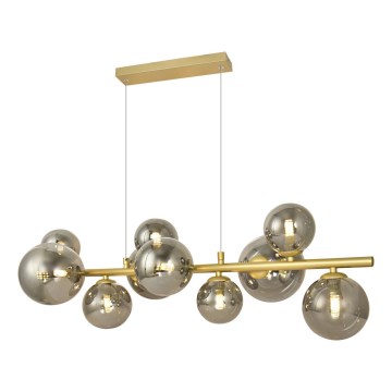 Brilagi - LED pendel MILLA 10xG9/3W/230V guldfarvet/røget