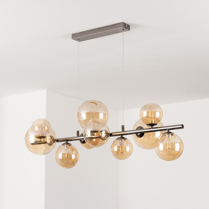 Brilagi - LED pendel MILLA 10xG9/3W/230V skinnende krom/guldfarvet