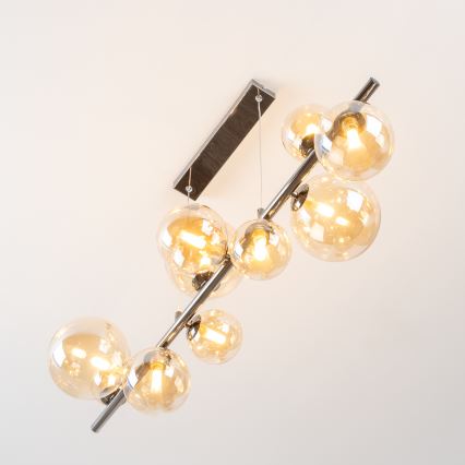 Brilagi - LED pendel MILLA 10xG9/3W/230V skinnende krom/guldfarvet