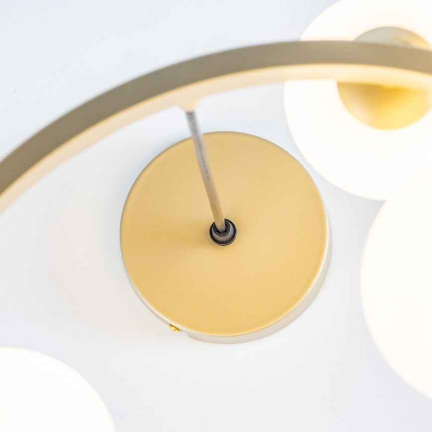 Brilagi - LED pendel MILLA 15xG9/3W/230V guldfarvet/hvid