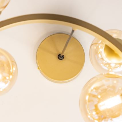 Brilagi - LED pendel MILLA 15xG9/3W/230V guldfarvet