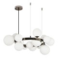 Brilagi - LED pendel MILLA 15xG9/3W/230V skinnende krom/hvid