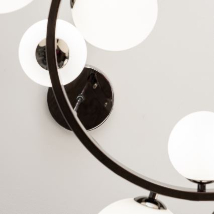 Brilagi - LED pendel MILLA 15xG9/3W/230V skinnende krom/hvid