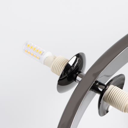 Brilagi - LED pendel MILLA 15xG9/3W/230V skinnende krom/røget