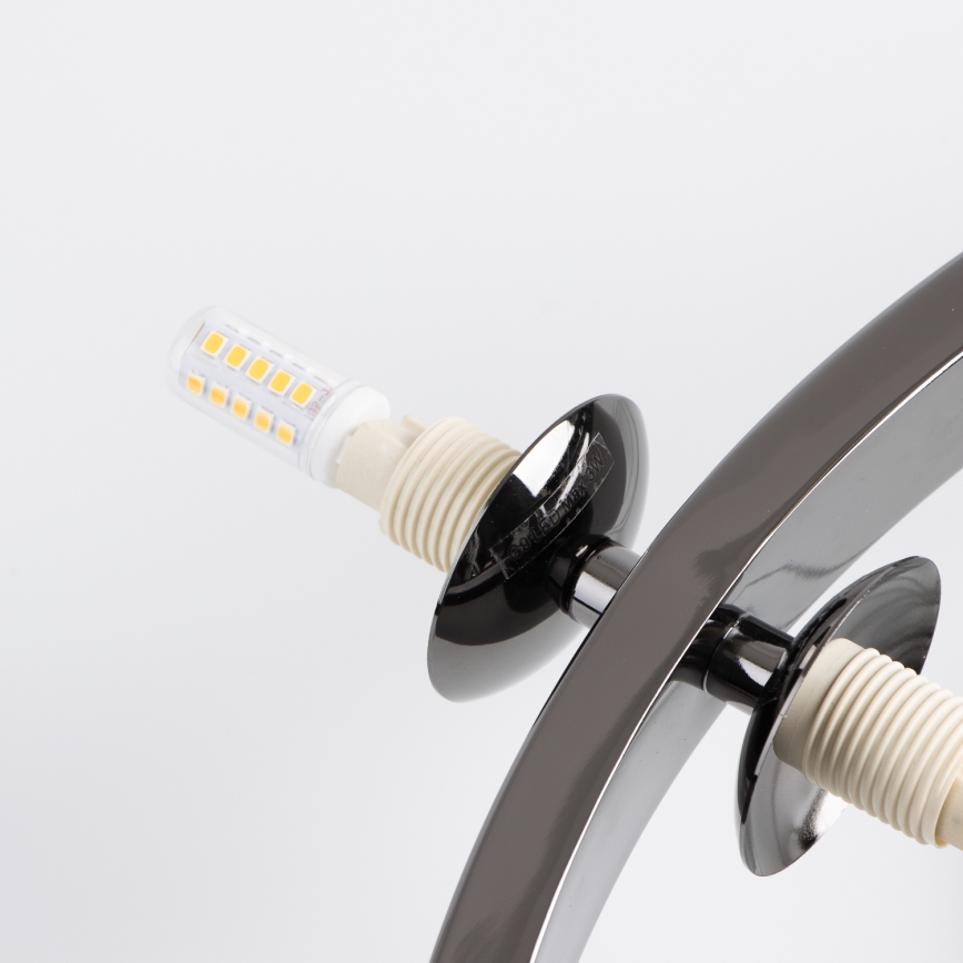 Brilagi - LED pendel MILLA 15xG9/3W/230V skinnende krom/røget