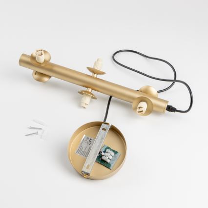 Brilagi - LED pendel MILLA 6xG9/3W/230V guldfarvet/røget