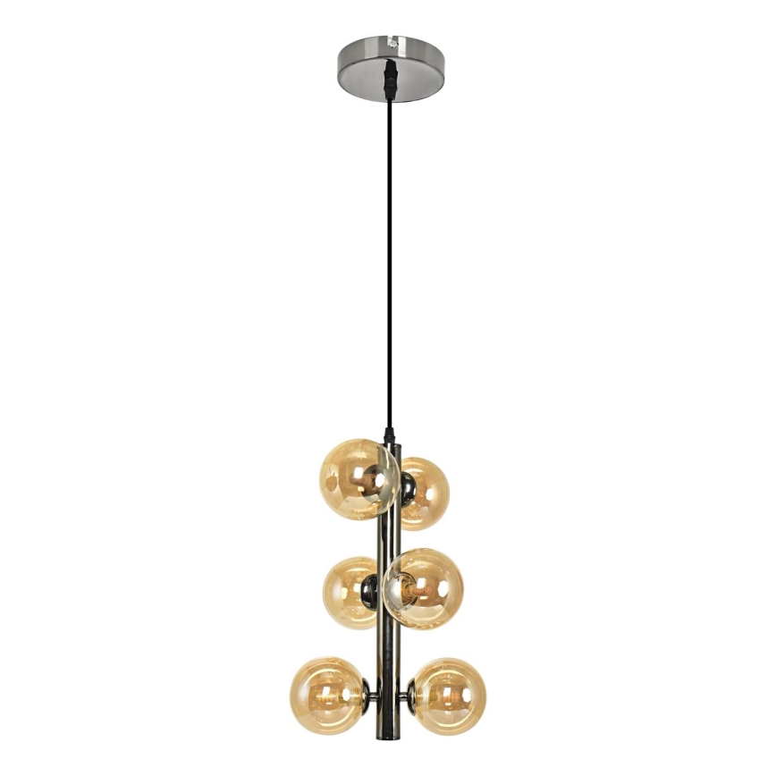Brilagi - LED pendel MILLA 6xG9/3W/230V skinnende krom/guldfarvet